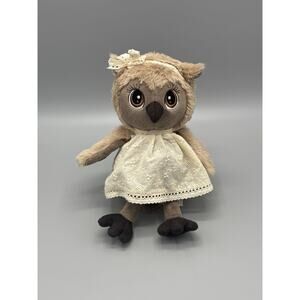 Orange Life Toys Sonya the Owl Tenderness Plush 10” Stuffed Animal In Dress